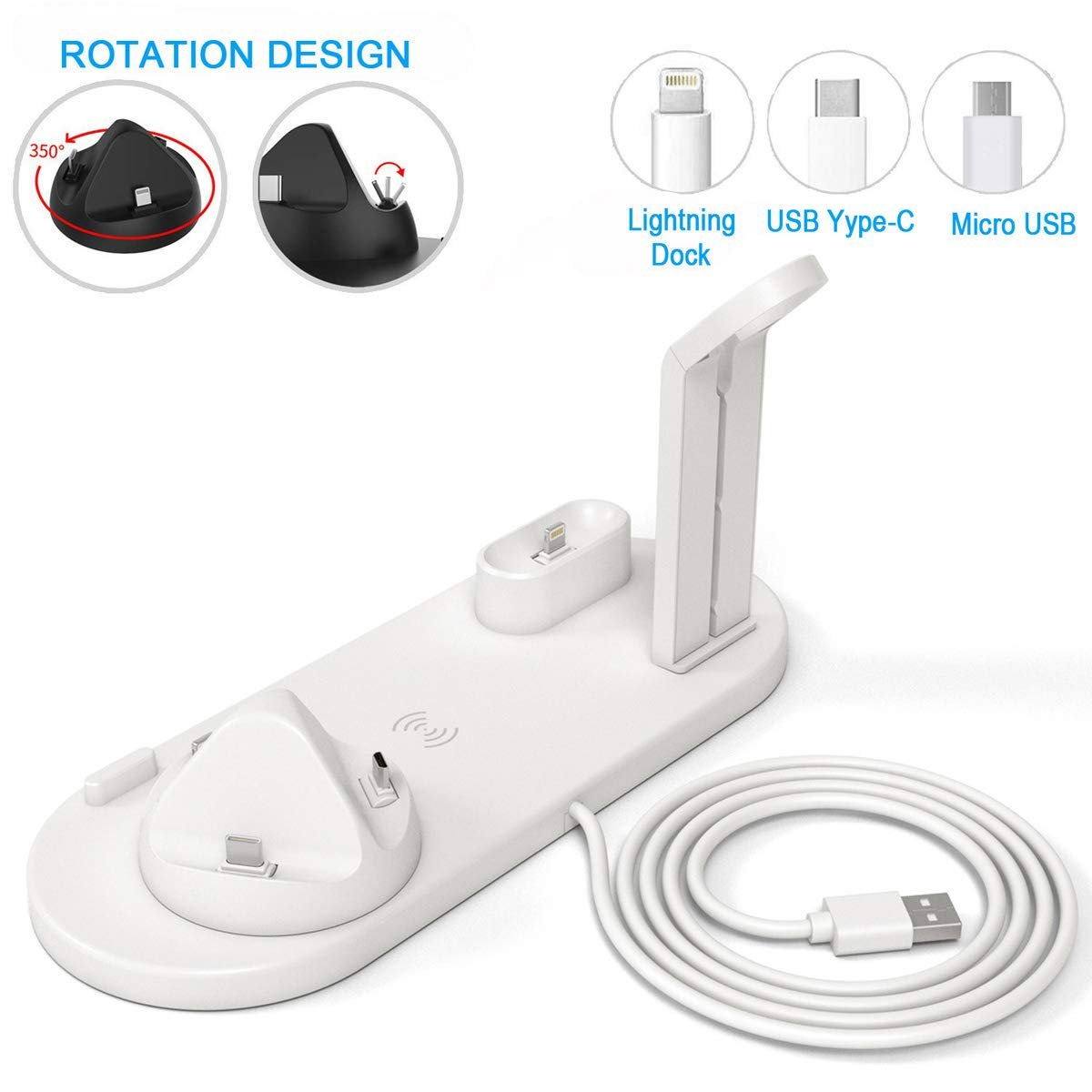 Wireless Charger, 3 in 1 Wireless Charging Dock - photo 3