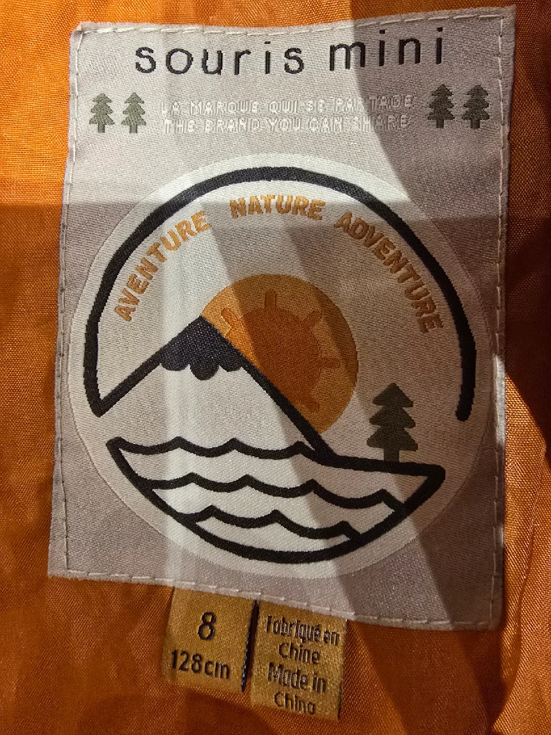 Souris Mini Orange Quilted Jacket - Size 8 image indicator(2)