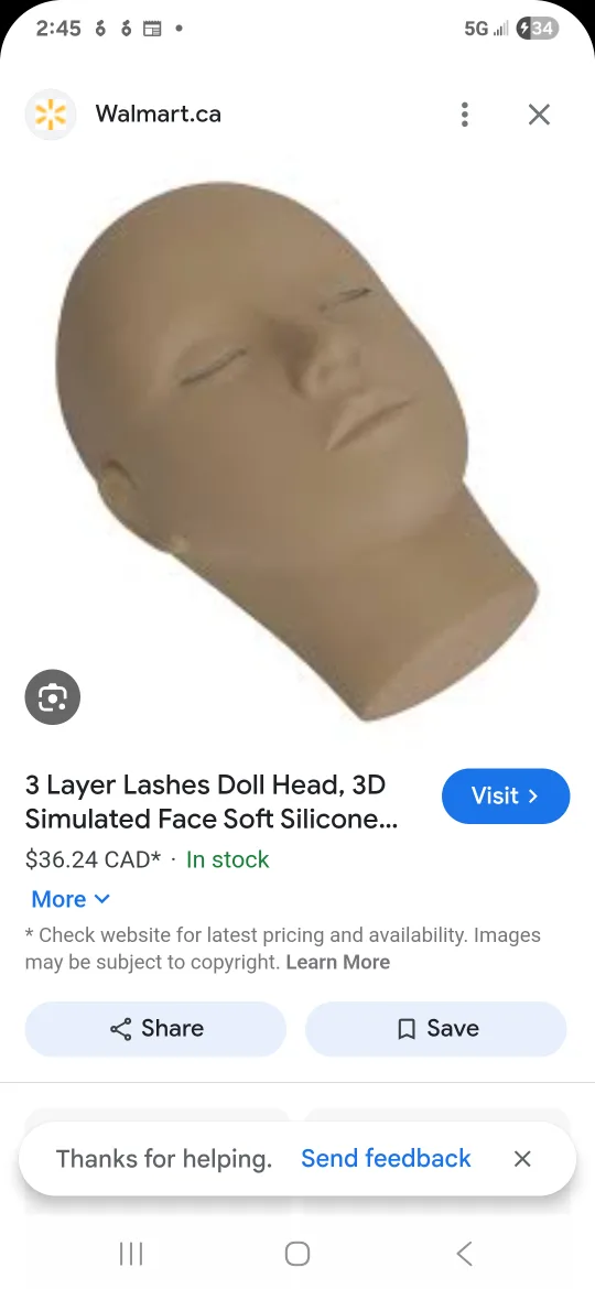 3 Layer Lashes Doll Head, 3D Simulated Face image indicator(2)