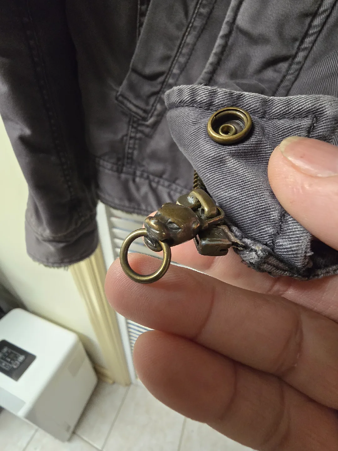 Diesel Jacket with Faux Fur Collar - Size L image indicator(4)