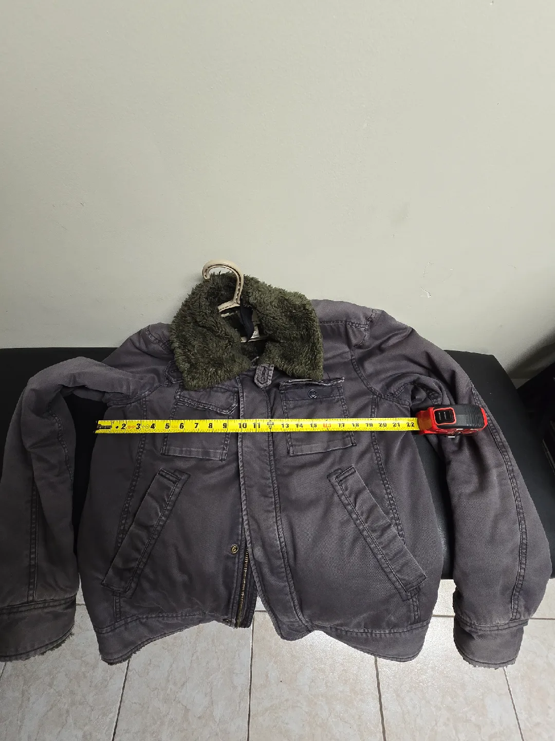 Diesel Jacket with Faux Fur Collar - Size L image indicator(5)