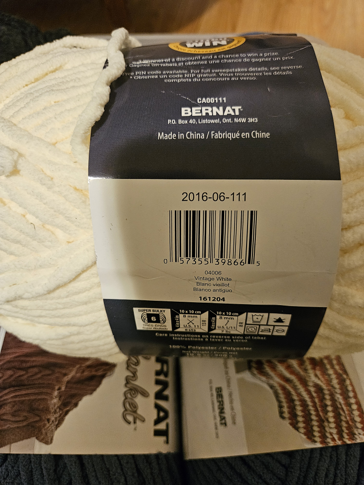 Bernat Blanket Yarn, Vintage White - photo 2