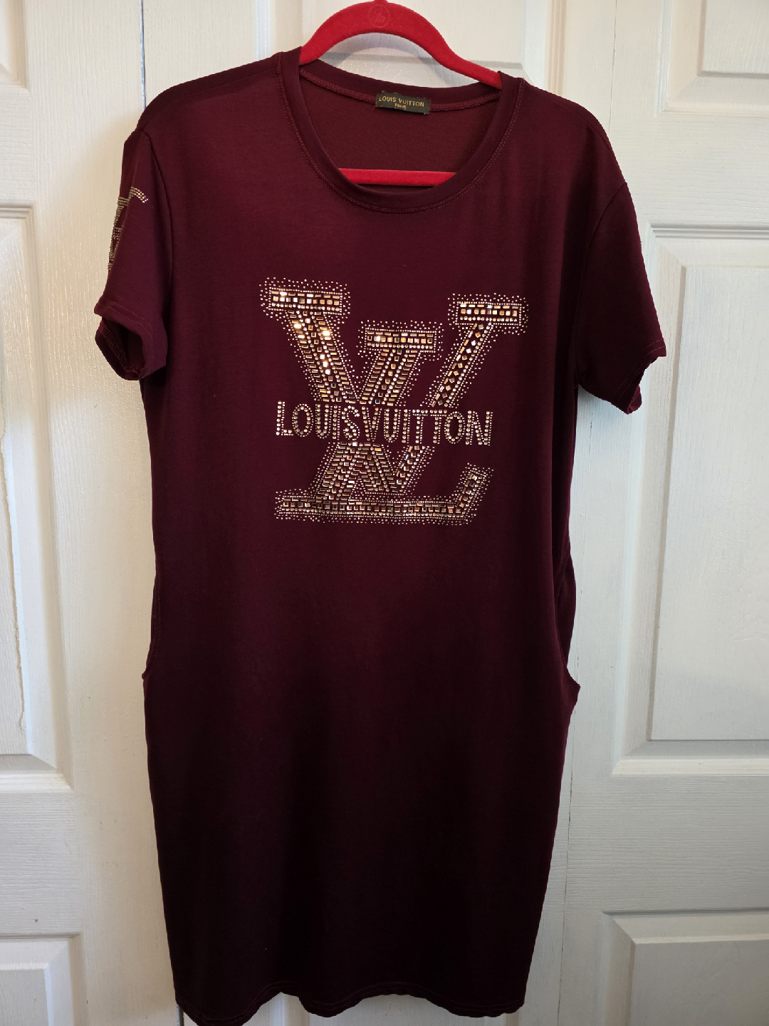 Louis Vuitton Maroon Dress