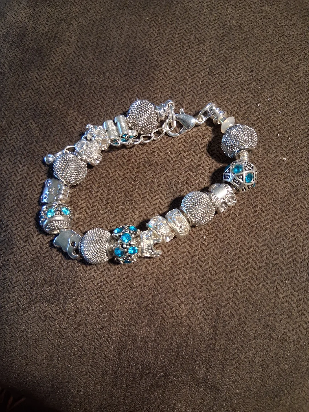 Charm Bracelet - Silver with Blue Accents image indicator(2)