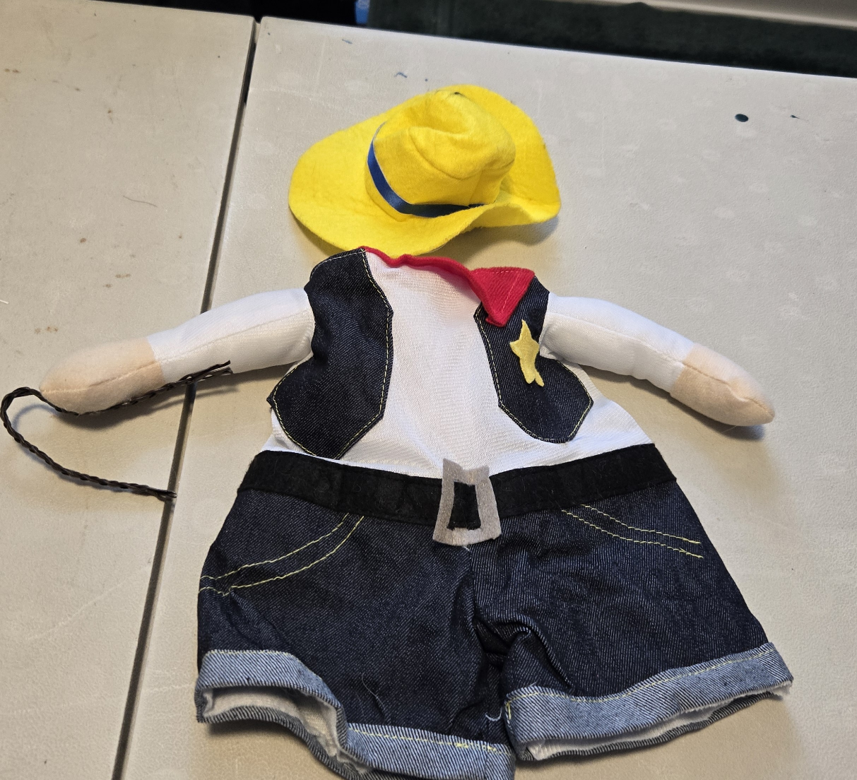 FurBaby Cowboy Outfit - Hat, Vest, Shorts