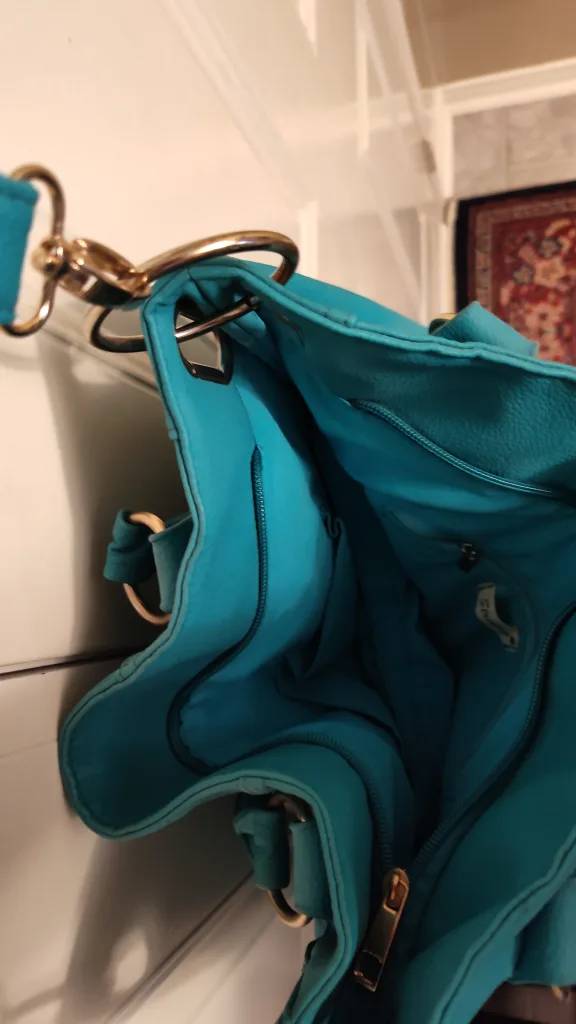 Teal Tote Bag/ purse image indicator(4)
