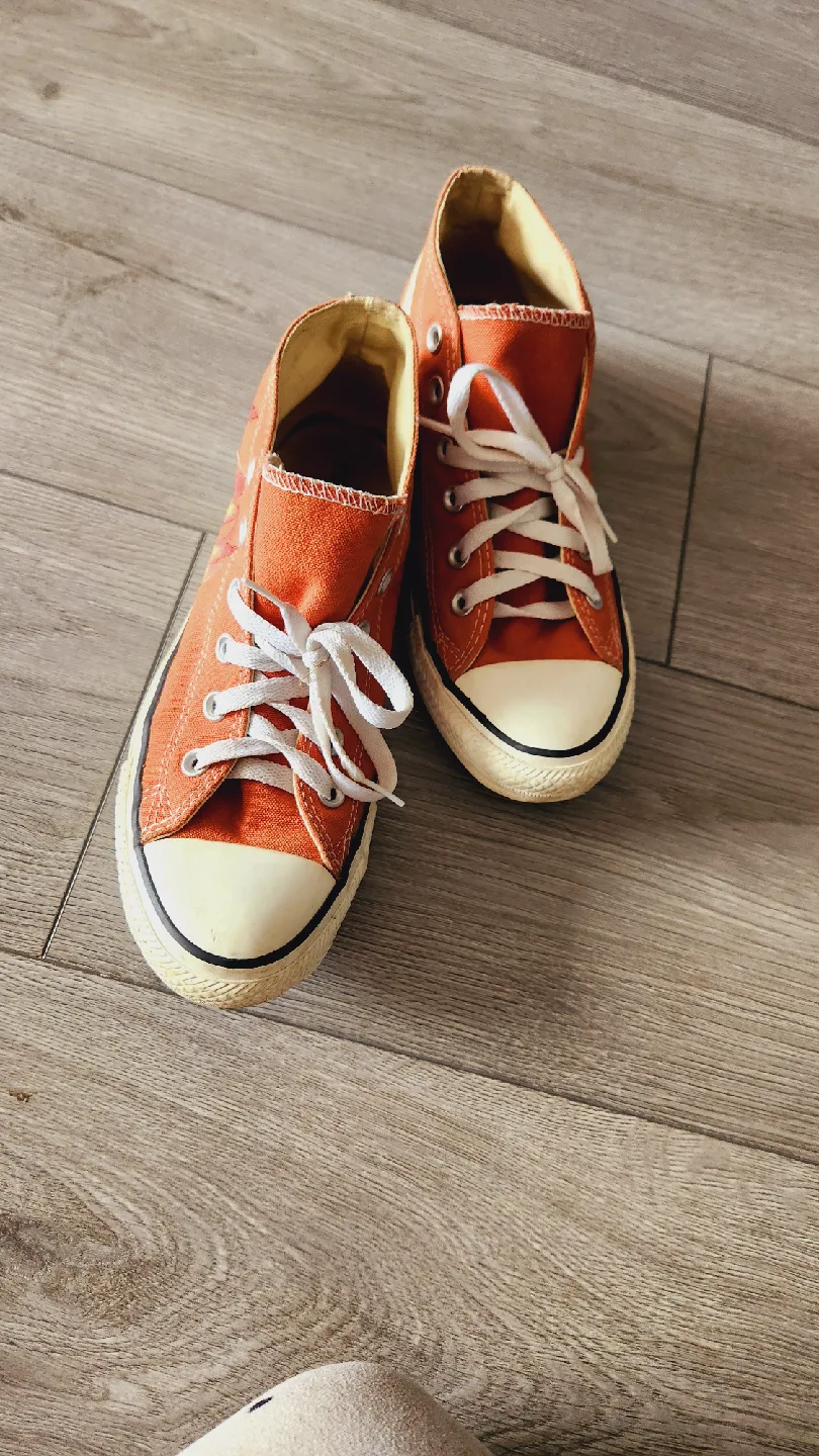 Converse All Star High-Top Sneakers, Orange, Size 7 image indicator(3)