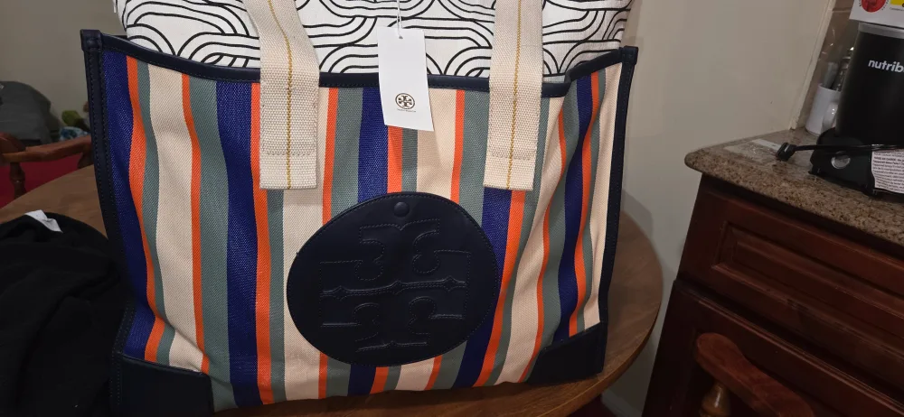 Tory Burch Striped Tote Bag image indicator(2)