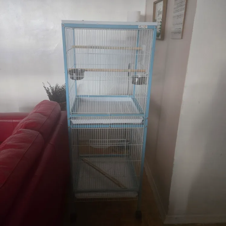 Pawhut Bird Cage - Light Blue thumbnail