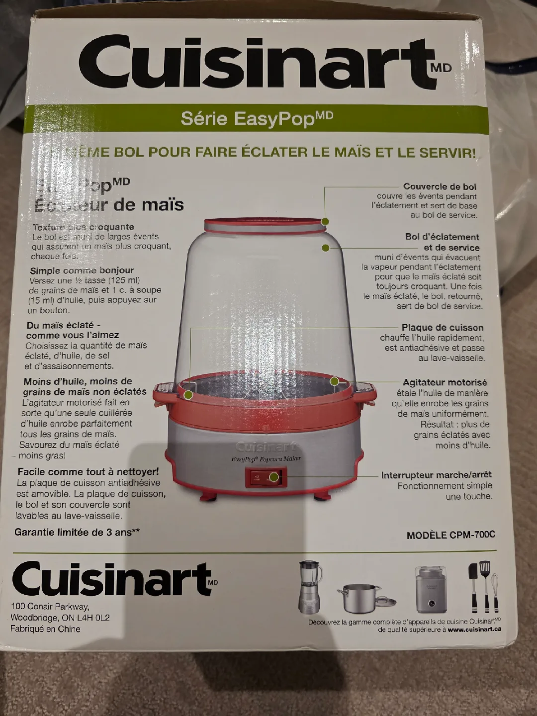 Cuisinart EasyPop Popcorn Maker - Like New! image indicator(3)