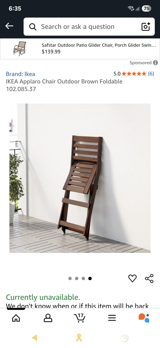 IKEA Applaro Outdoor Folding Chair - photo 4