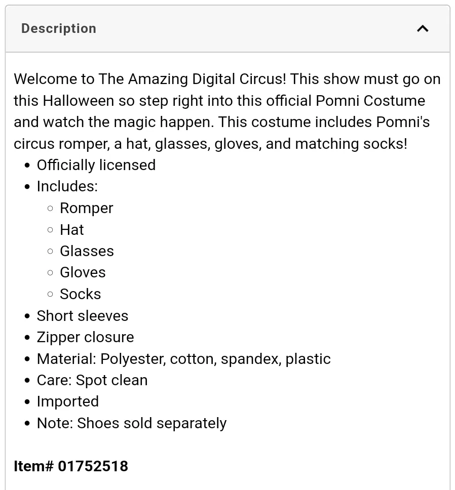 The Amazing Digital Circus - Pomni Costume Size Kids - Large image indicator(3)