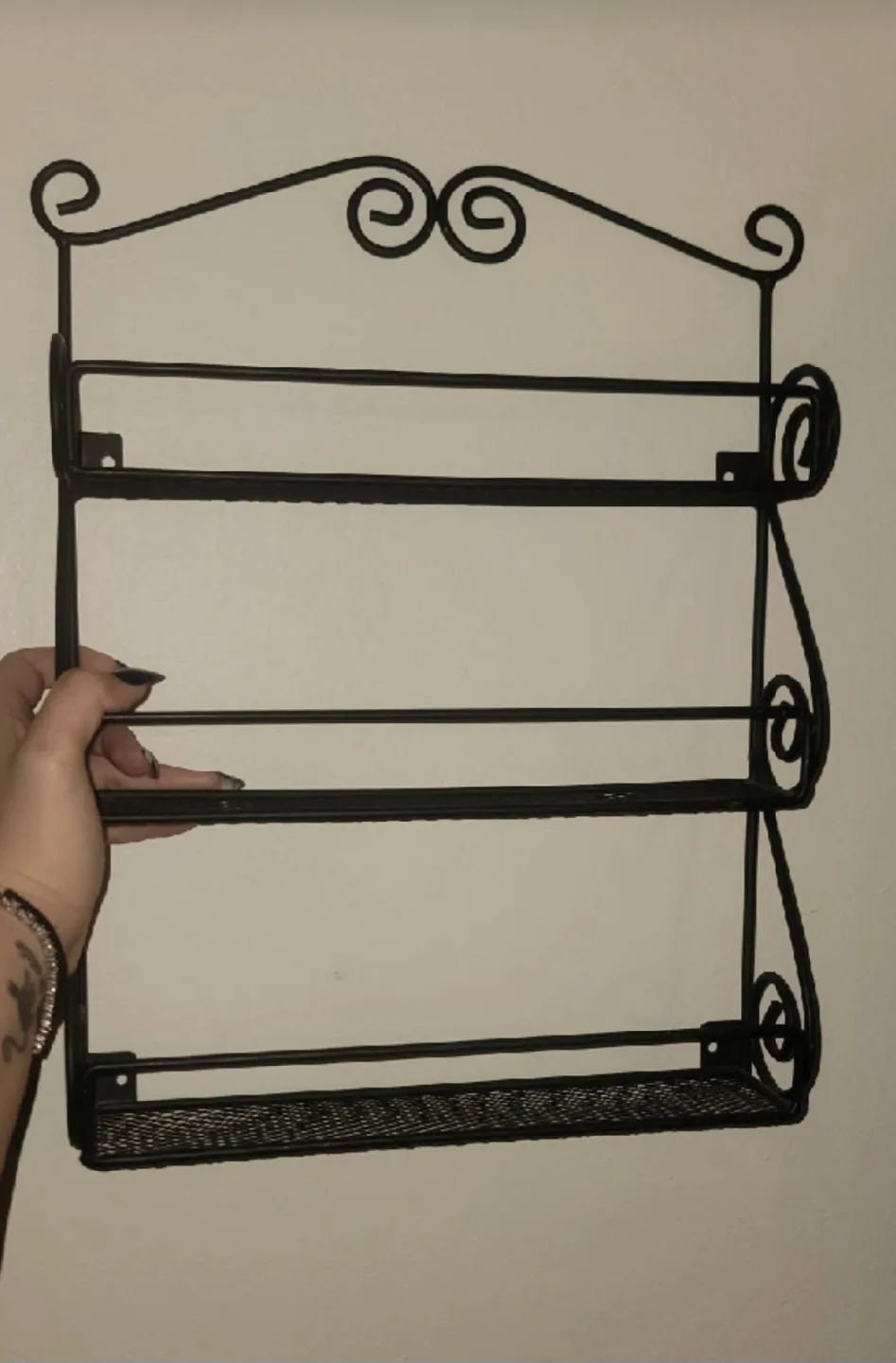 Black Metal Wall Spice Rack 🥕 thumbnail
