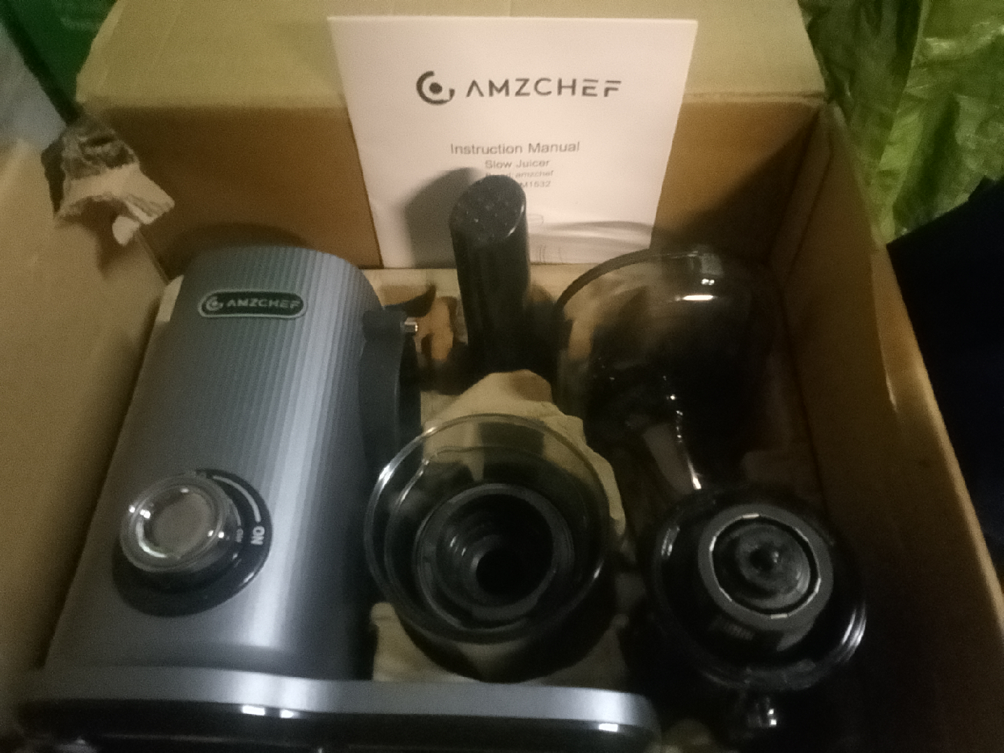 AMZCHEF Slow Juicer w/ Manual
