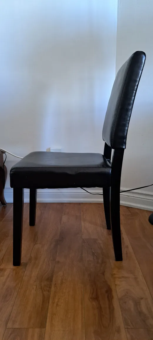 Set of 6 dining chairs - Black and Brown image indicator(2)