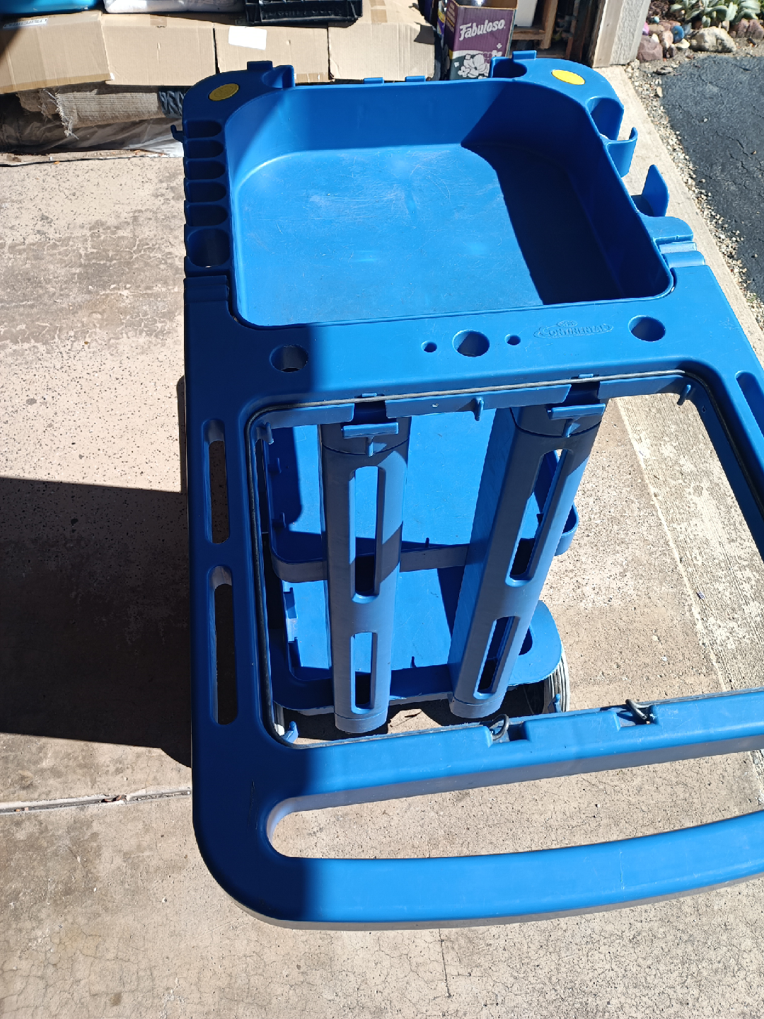 commercial janitorial cleaning blue cart - photo 5