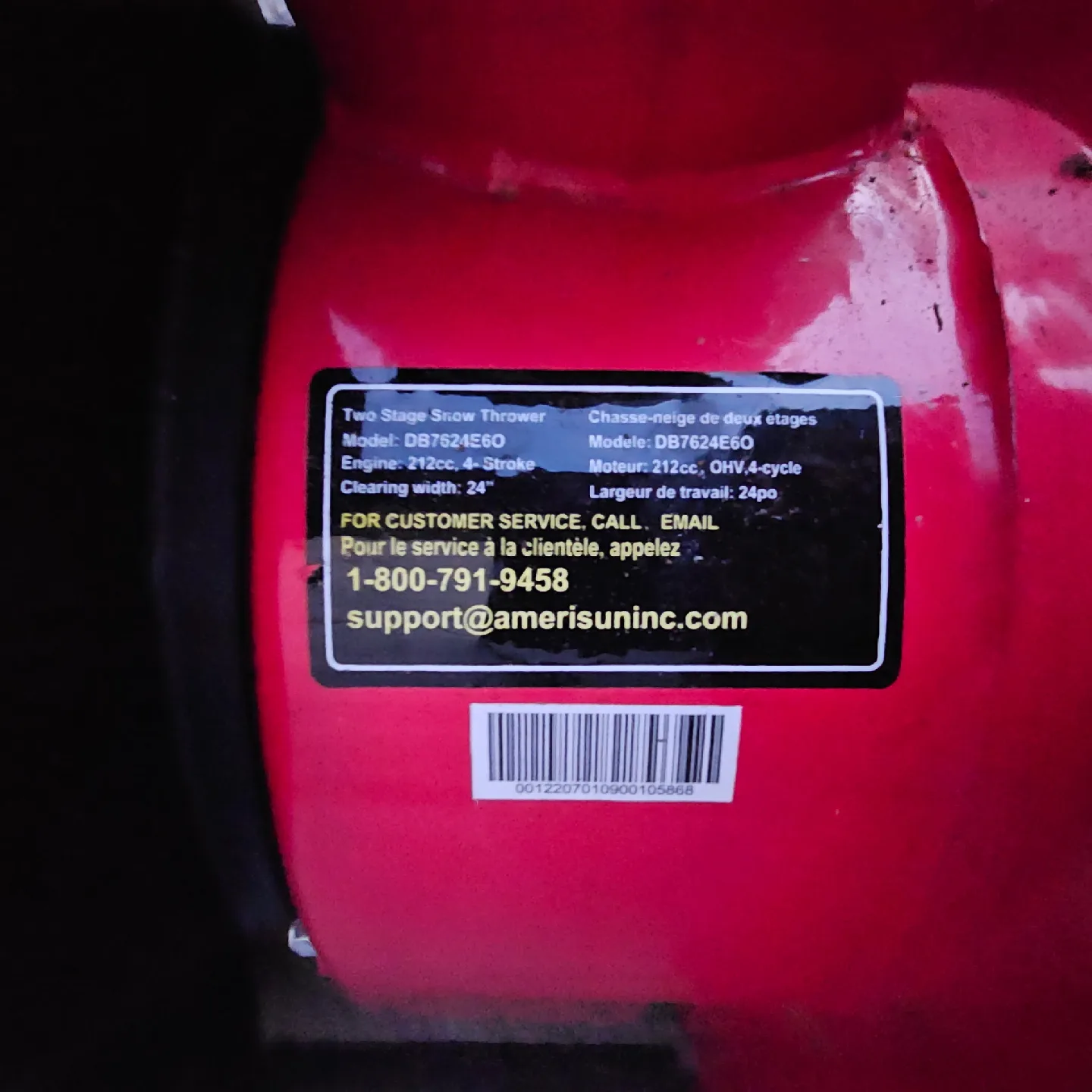 PowerSmart DB7624E60 24" Two-Stage Gas Snow Thrower image indicator(4)