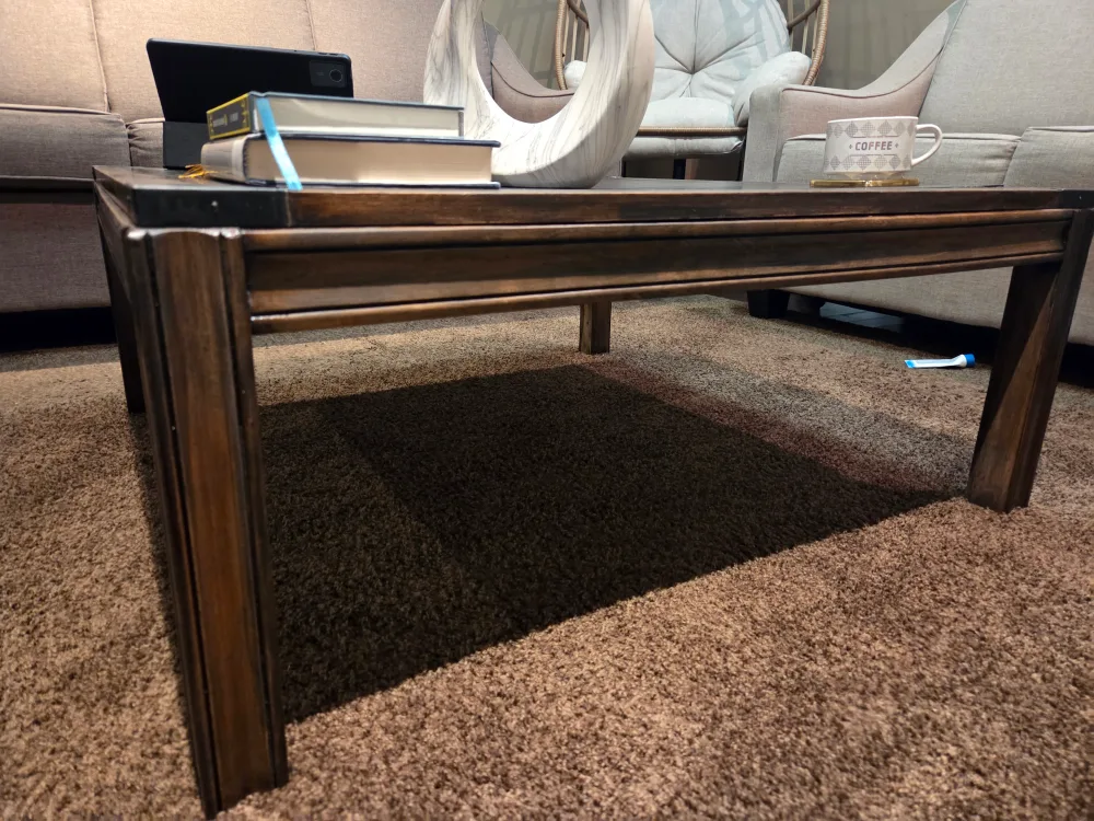 Dark Brown Wood Coffee Table image indicator(2)