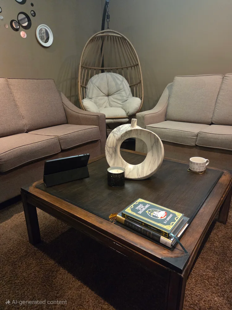 Dark Brown Wood Coffee Table image indicator(5)