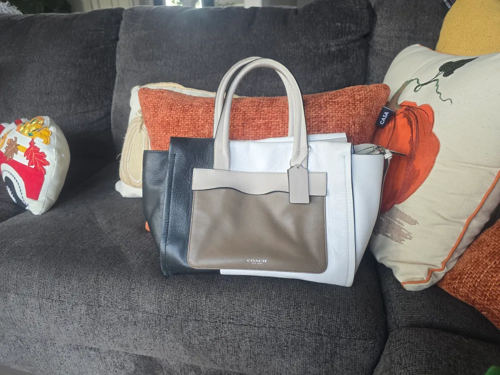 Coach Colourblock Leather Tote Bag