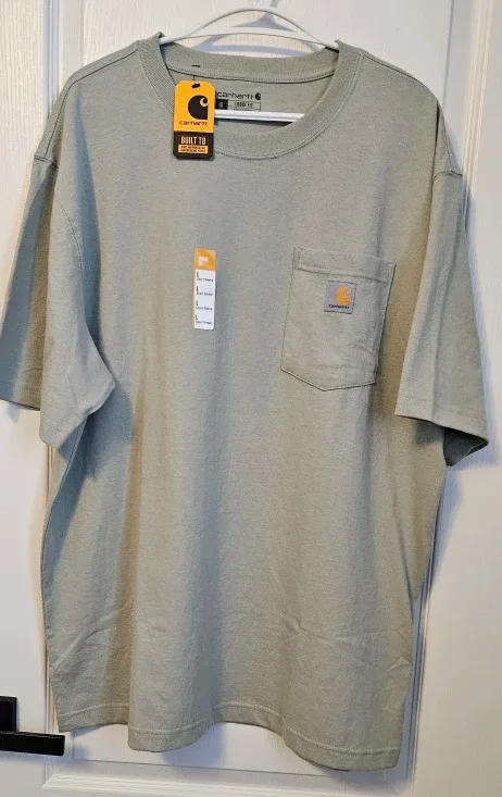 BNWT Carhartt Olive Green Pocket T-Shirt Loose Fit Large image indicator(2)