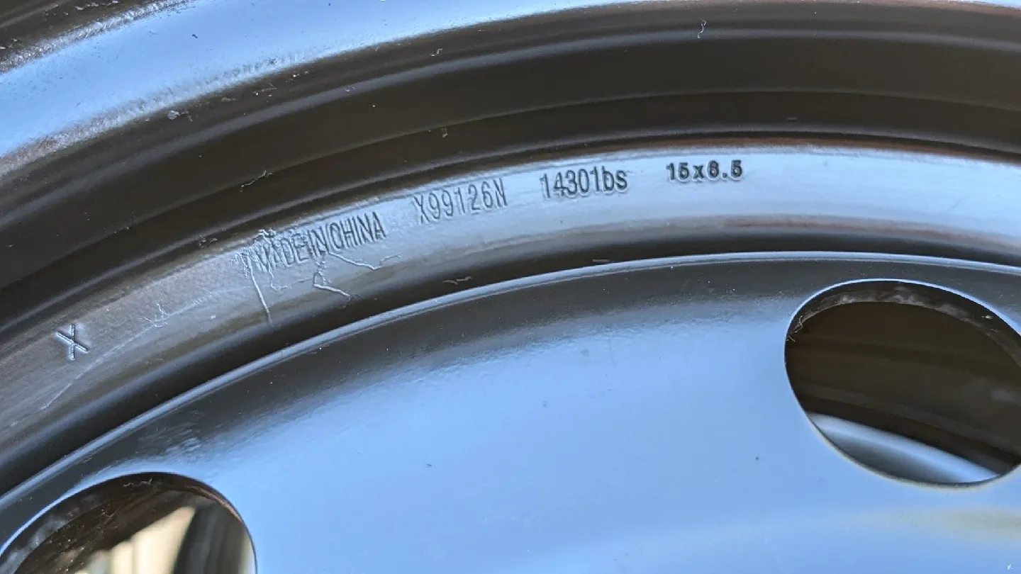 set of 4 steel rims 15 x 6.5 5 bolt pattern image indicator(3)