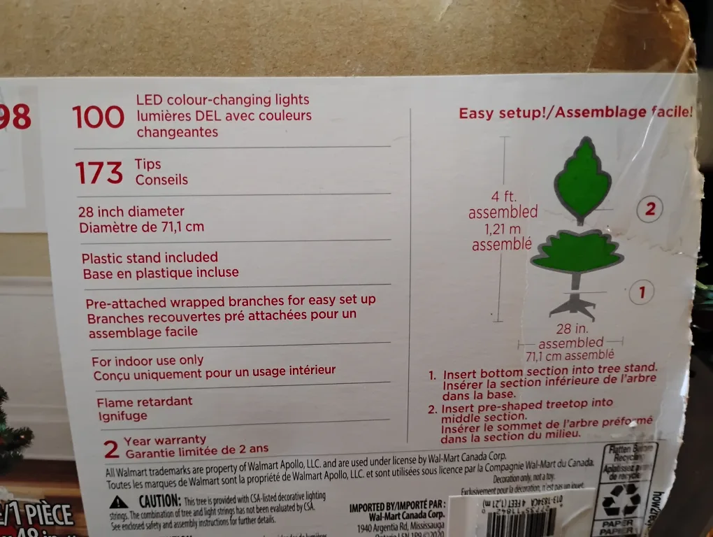 Holiday Time 4-ft Pre-Lit Pine Tree & Ornaments image indicator(4)