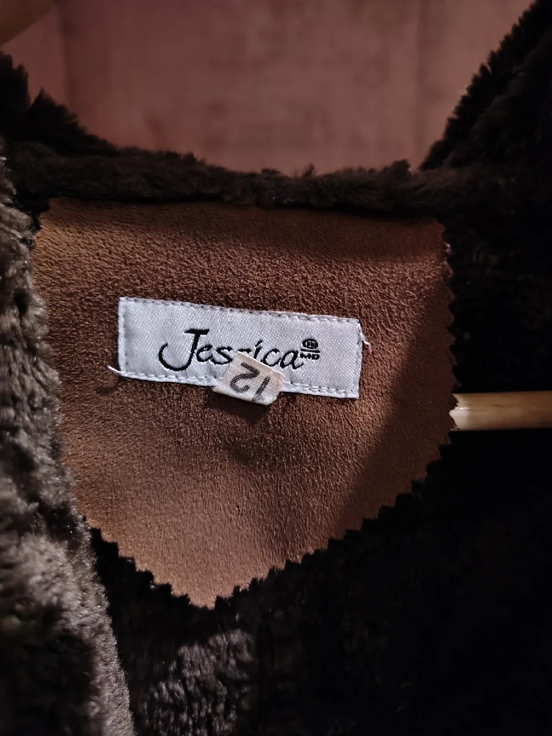 Jessica Brown Suede faux fur coat image indicator(5)