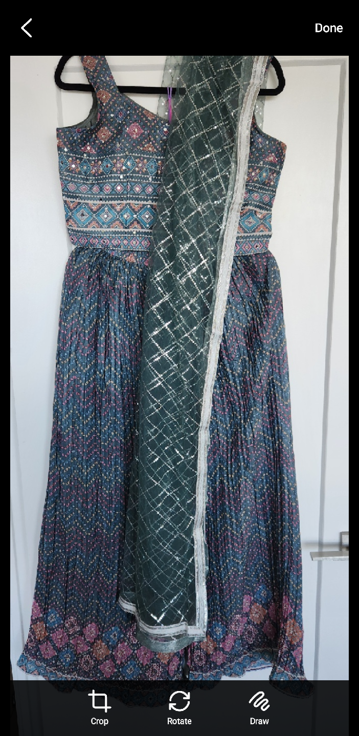 **BRAND NEW- 4PC Modern Mirrorwork Jacket and Palazzo Set**