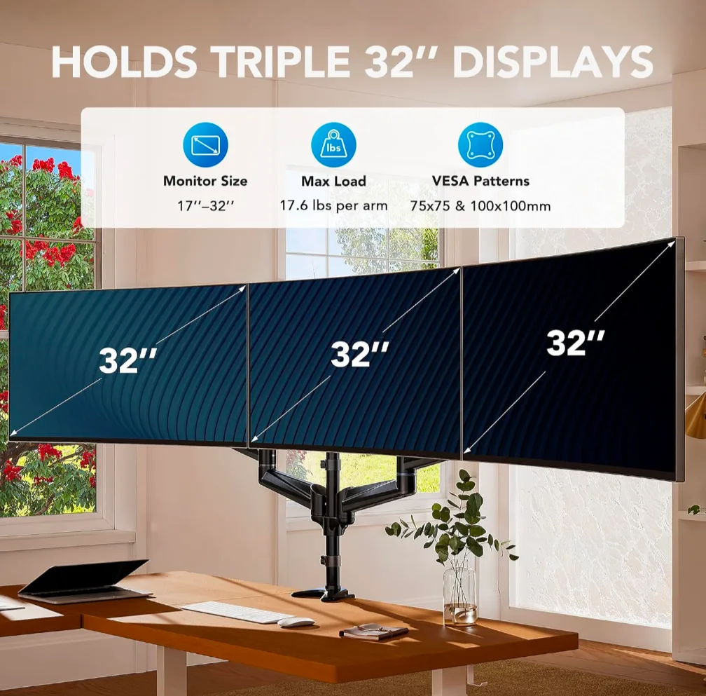 Triple Monitor Desk Mount image indicator(9)