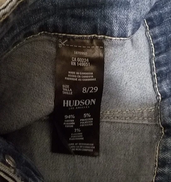 NWT Women's Hudson Wide Leg Belted  Denim Jeans image indicator(6)