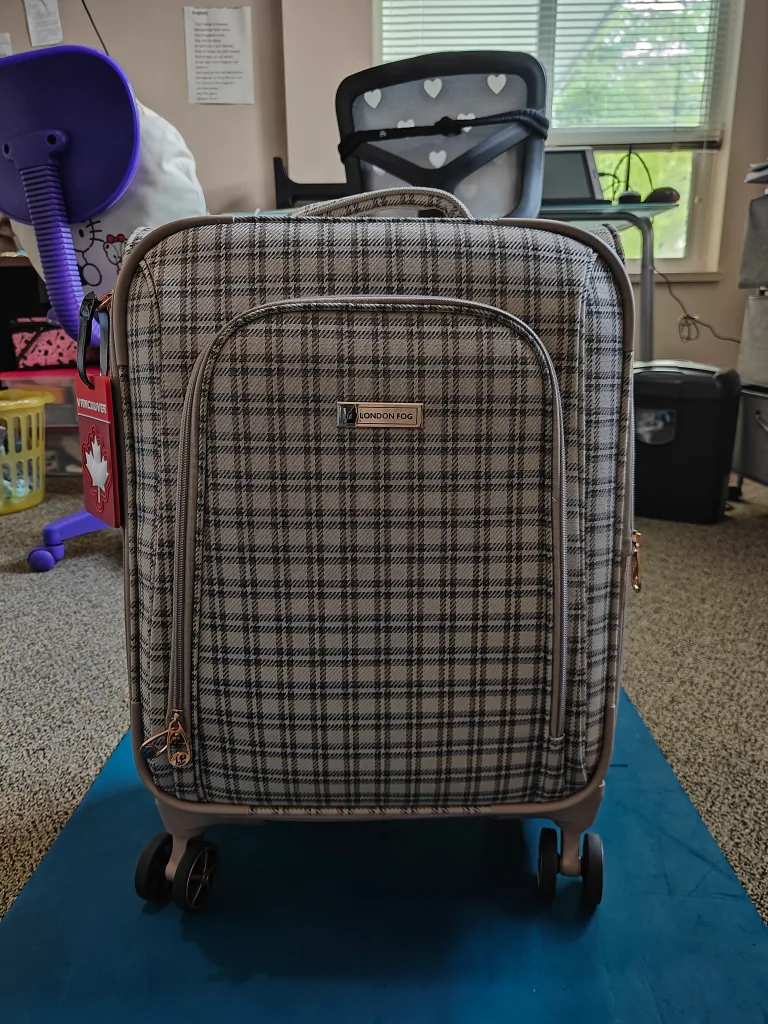 London Fog Plaid Carry-On Suitcase image indicator(3)