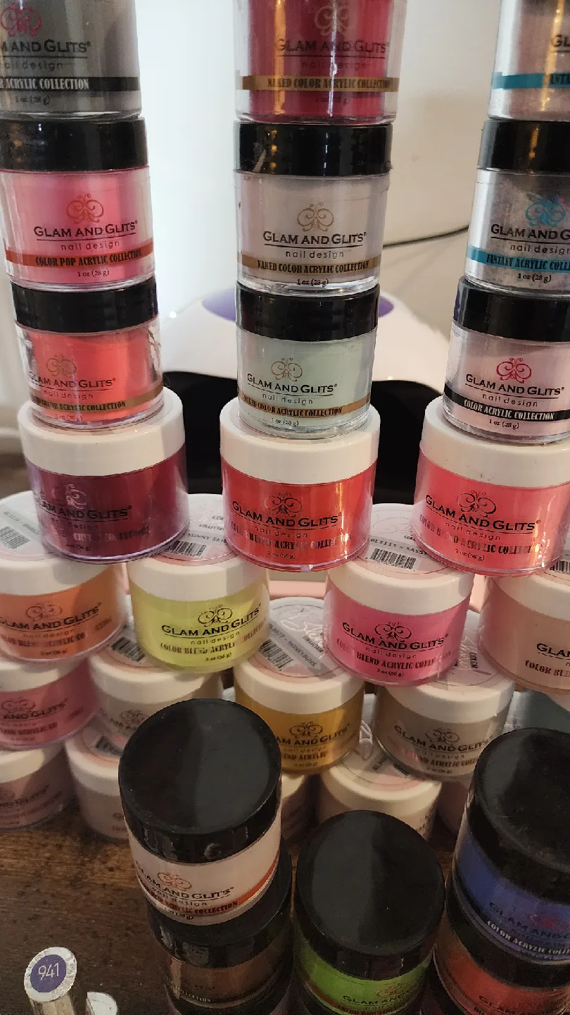 Variety of Nail Art Supplies: Powders, Gels, Glitters image indicator(7)