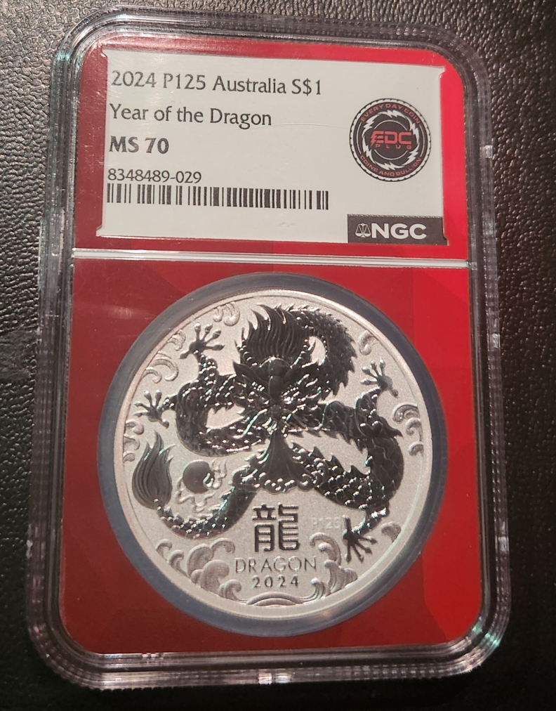 2024 Australia $1 Year of the Dragon Silver Coin