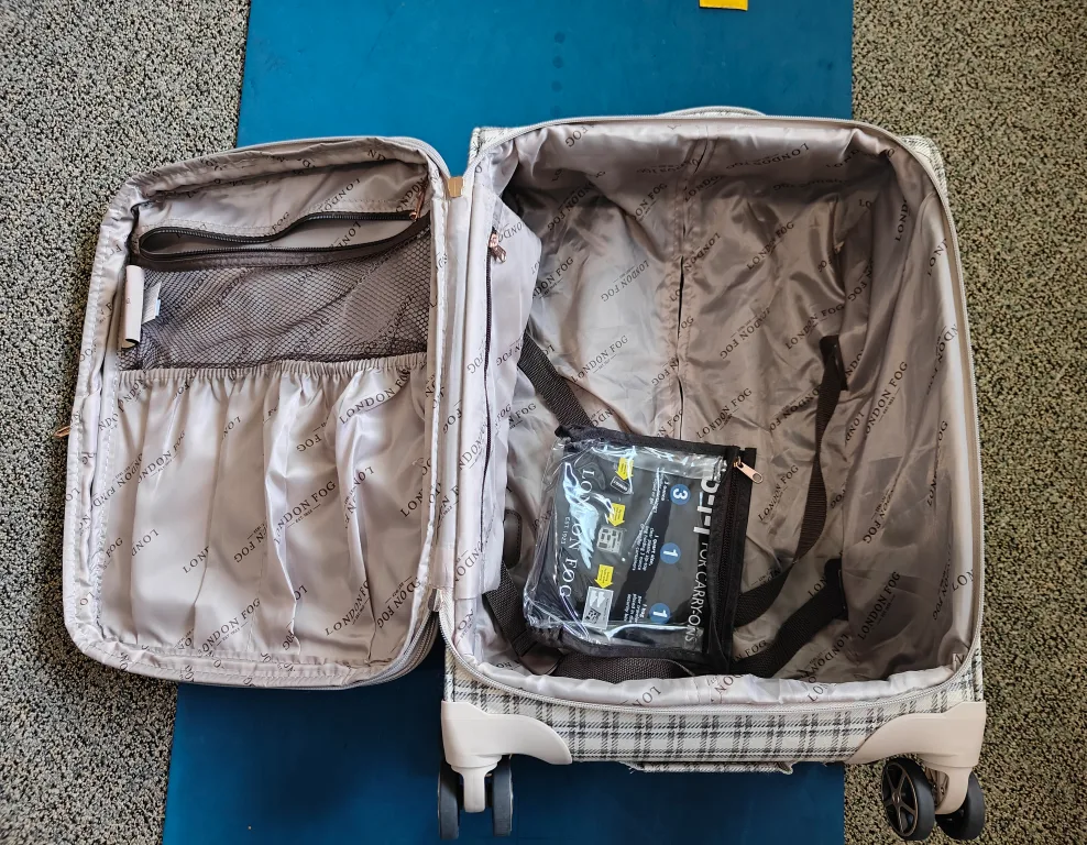London Fog Plaid Carry-On Suitcase image indicator(2)