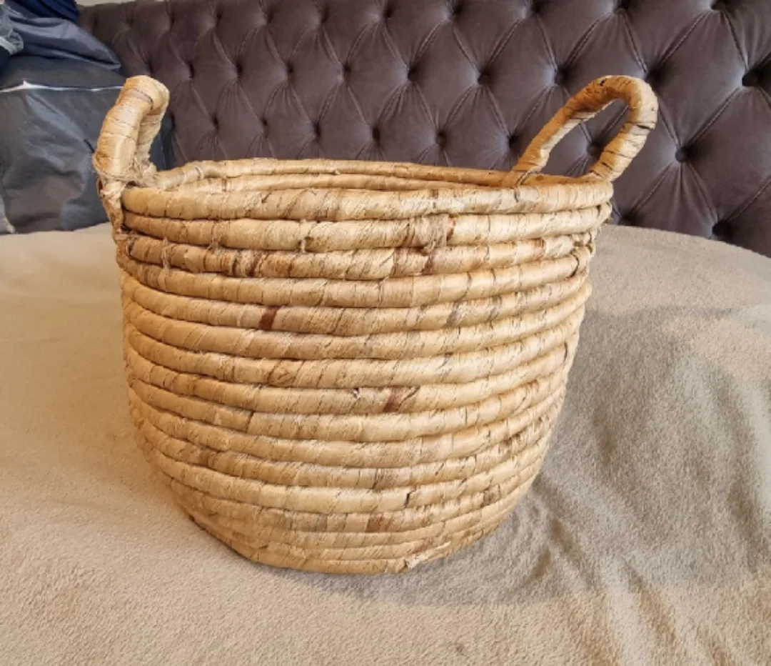 New - Woven Basket with Handles thumbnail