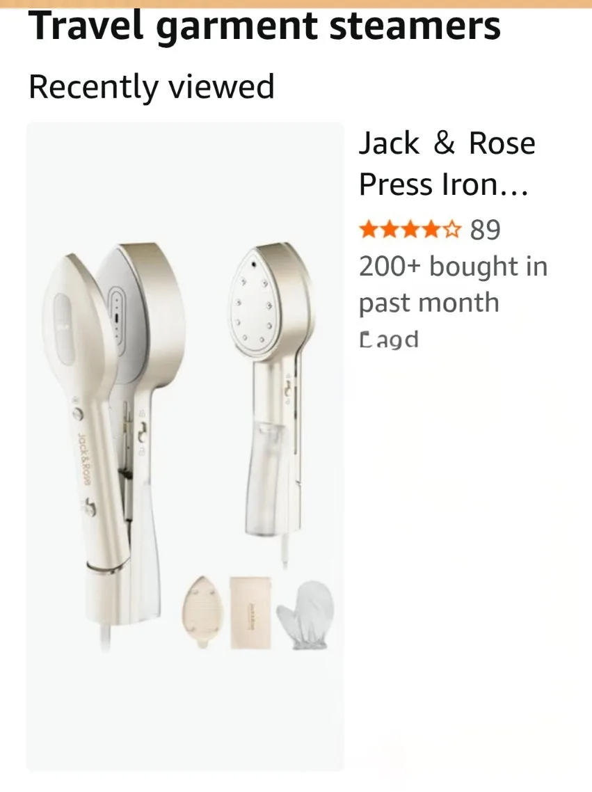 Jack & Rose Press Iron Travel Garment Steamer thumbnail