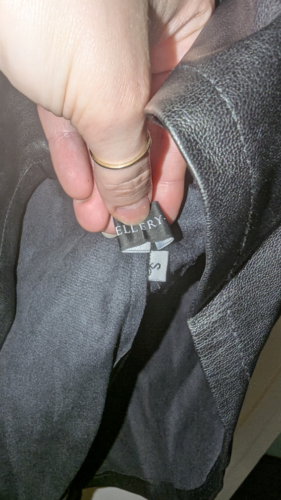 Ellery Lambskin Black Mini Dress - Size S - photo 5