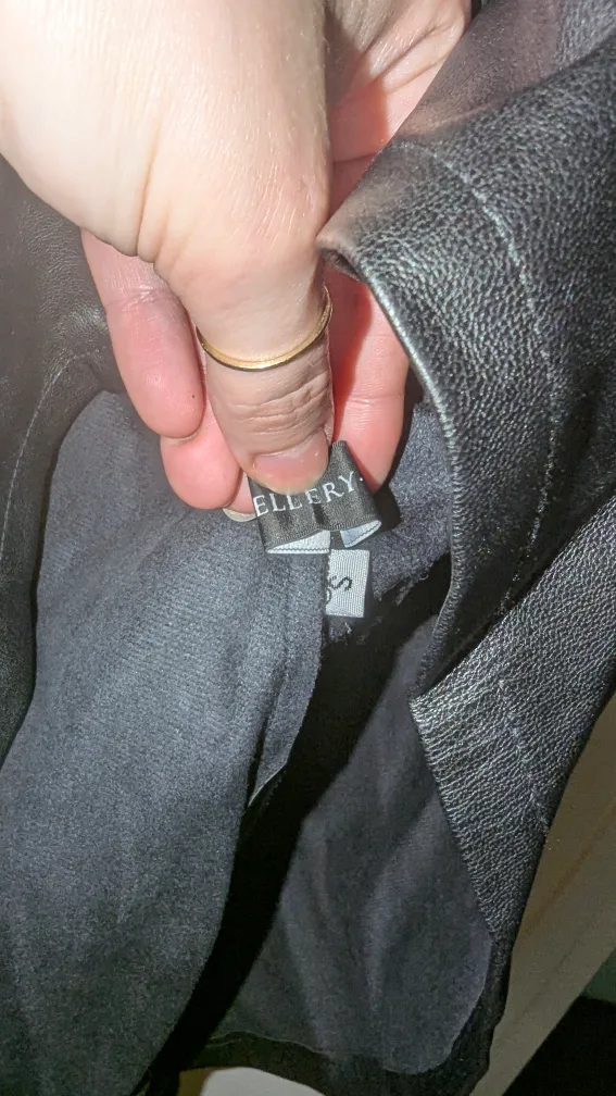 Ellery Lambskin Black Mini Dress - Size S image indicator(5)