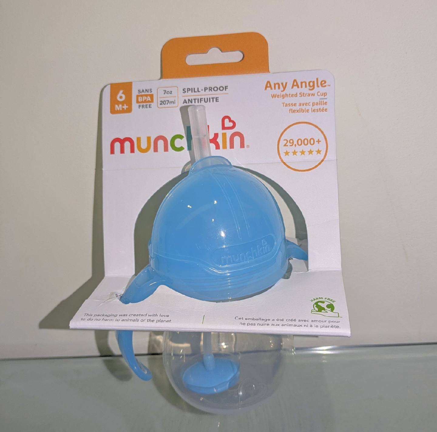 🥕 Munchkin Any Angle Weighted Straw Cup, 6m+