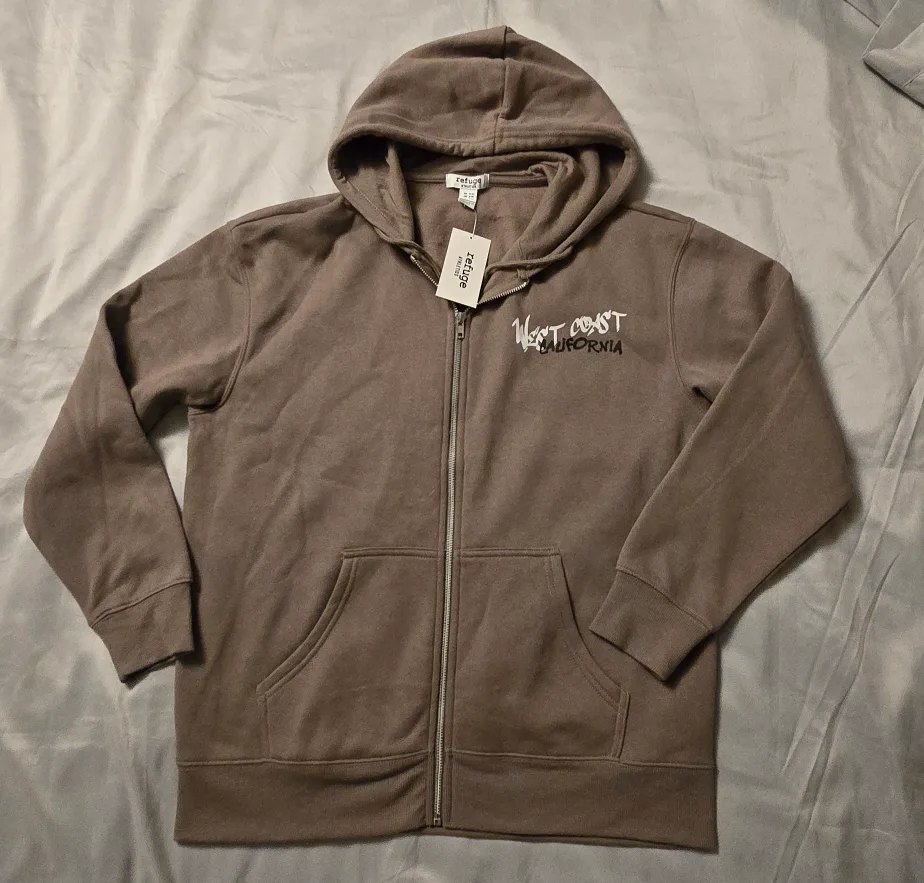 NEW! Refuge Athletics West Coast California Zip-Up - Size S/M thumbnail