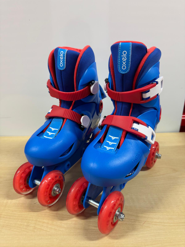 Oxelo Roller Play 3 Boy Inline Skates Size 12 with Pads