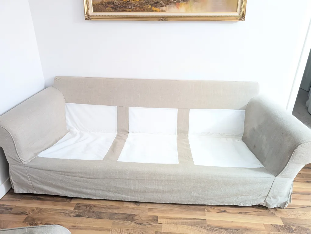 Beige Sofa with Slipcover image indicator(3)