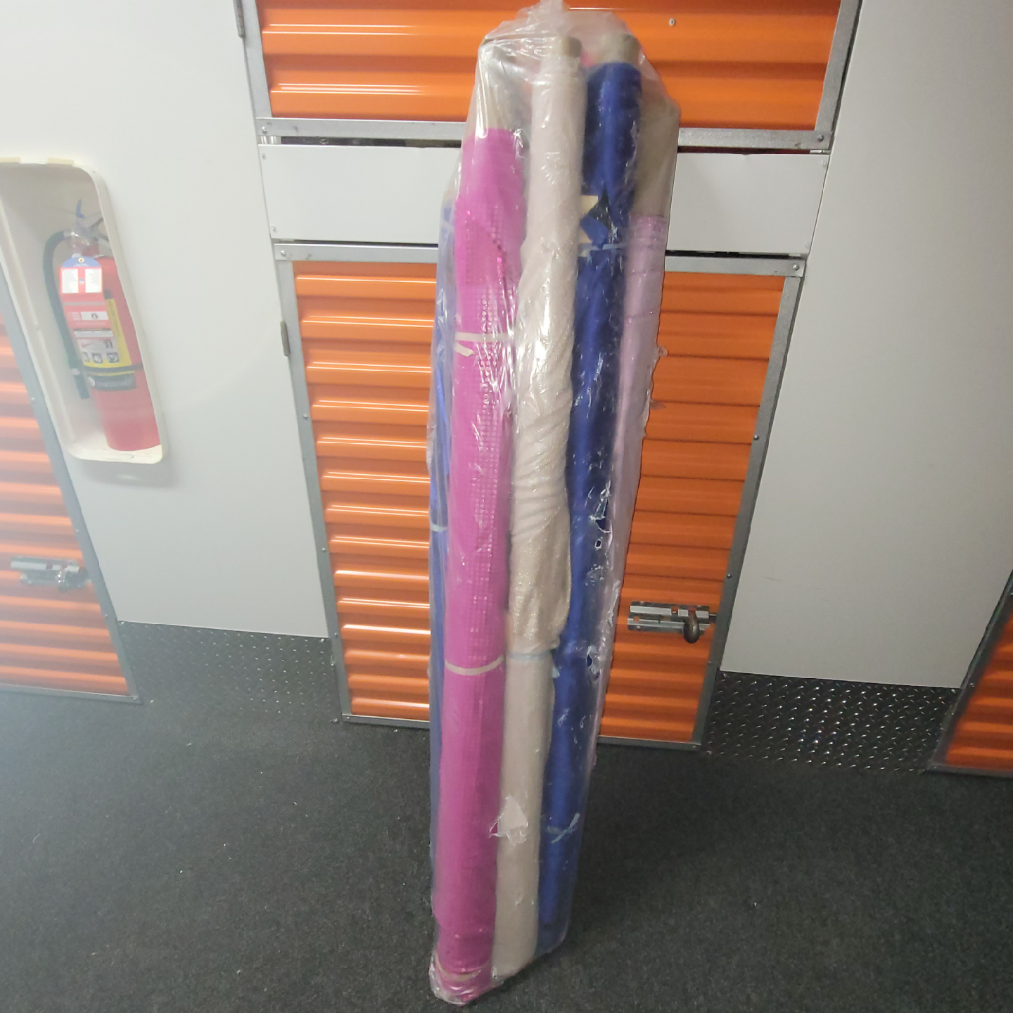 Assorted Fabric Rolls - Pink, White, Black, Blue