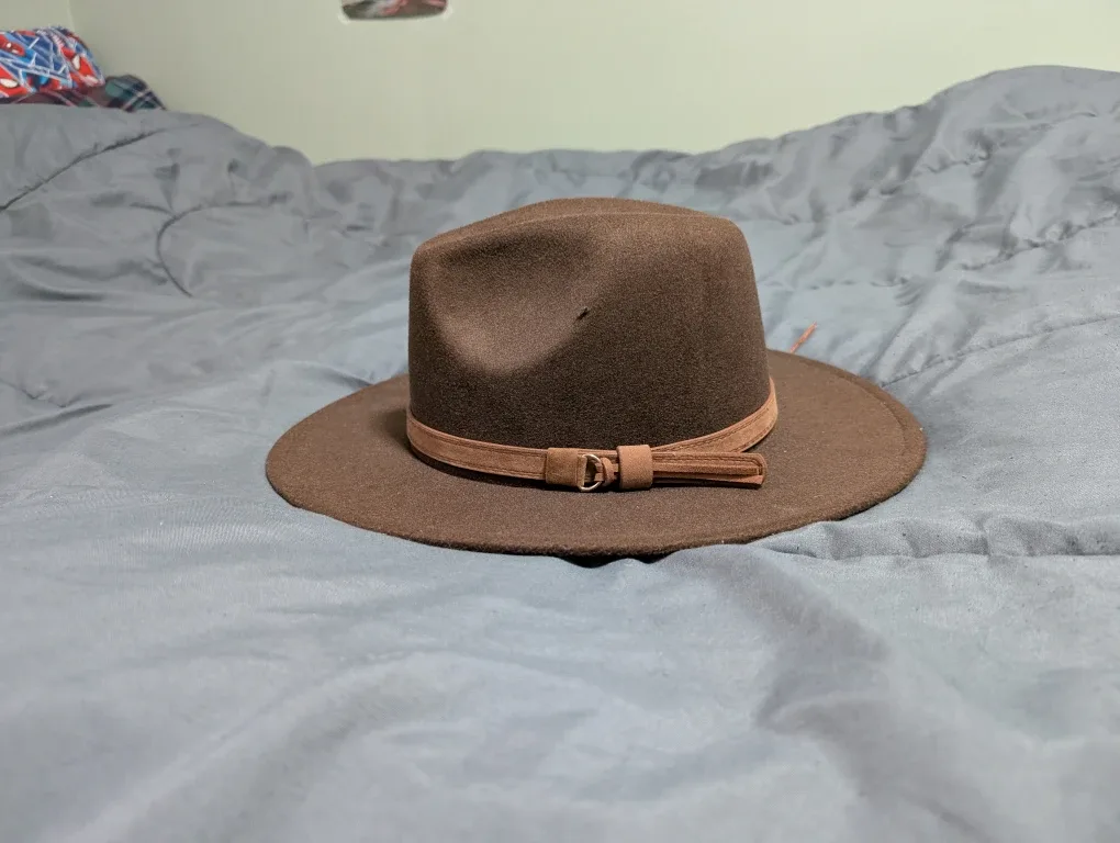 Brown Fedora Hat image indicator(2)