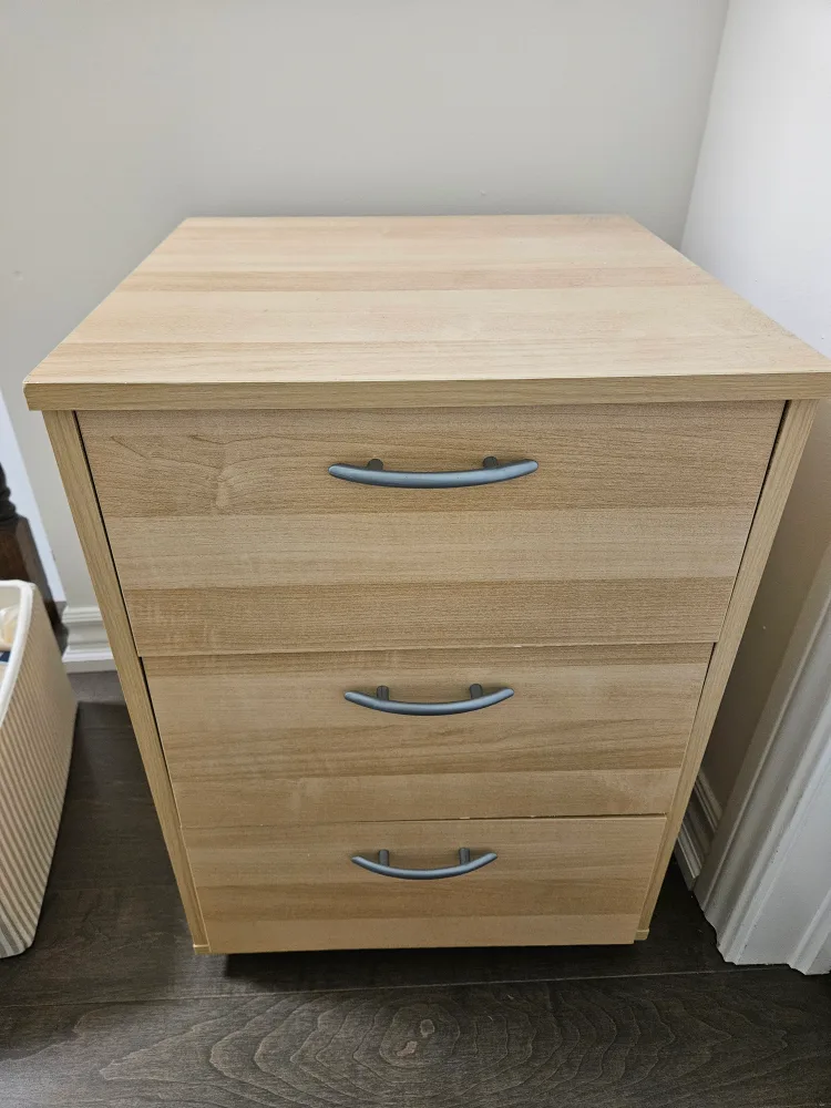 IKEA-Wooden 3-Drawer Filing Cabinet image indicator(3)