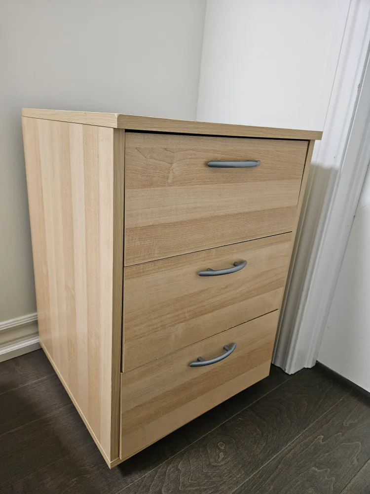 IKEA-Wooden 3-Drawer Filing Cabinet image indicator(4)