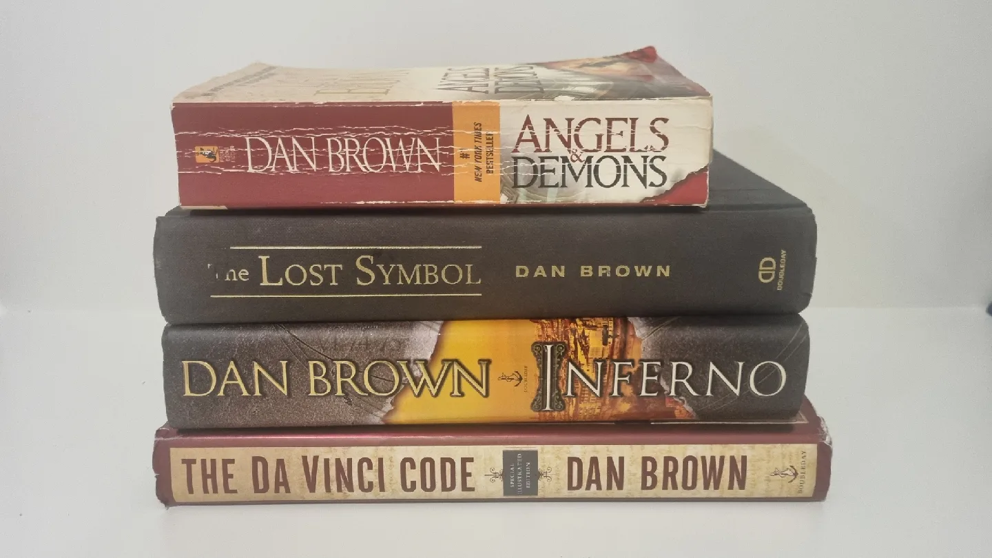 4x Dan Brown Book Lot - Inferno, Da Vinci Code, Angels & Demons thumbnail
