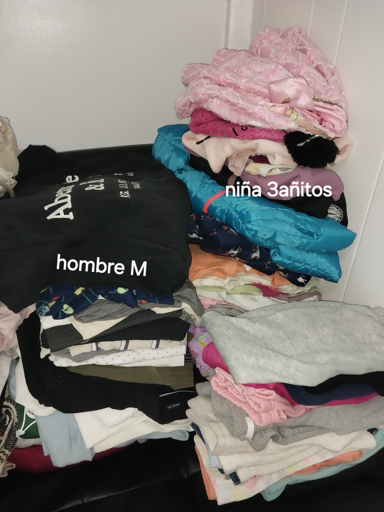 Mixed lot of kids and adult clothing