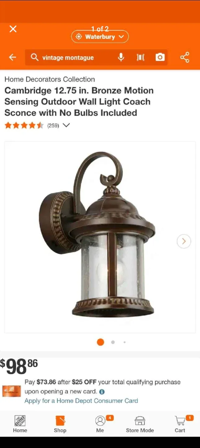 Home Decorators Collection Outdoor Wall Light image indicator(2)